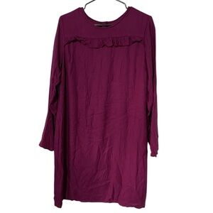 Old Navy Plum Long Sleeve Shift Dress